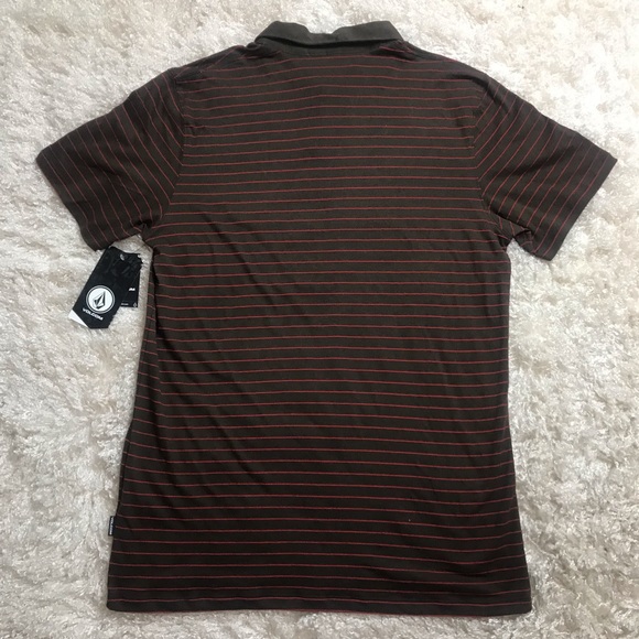 NWT Volcom Classic Fit Brown Polo - Picture 5 of 5